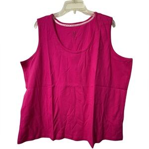 100% Cotton NIP Pink Sleeveless Tank Top